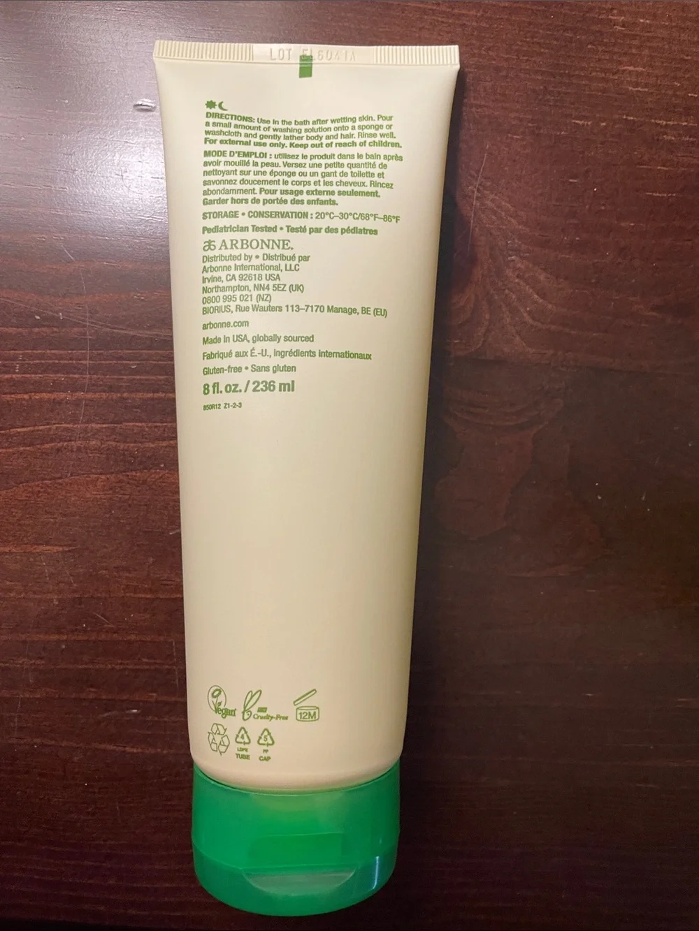 Arbonne Baby Care Hair & Body Wash — Brand New
